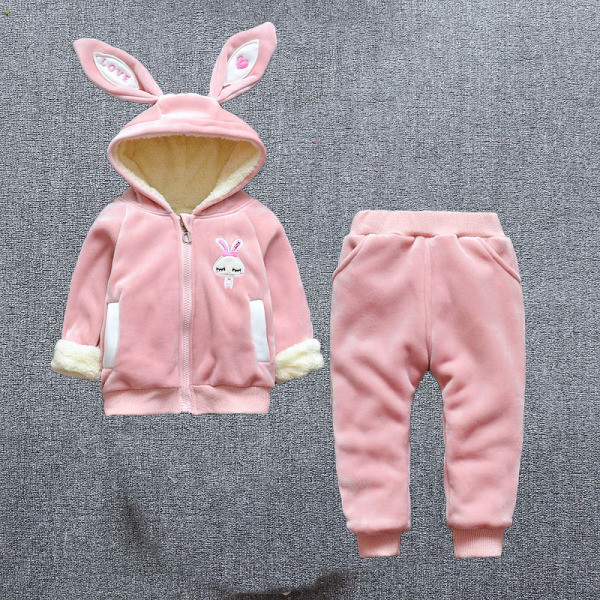 Gyerek plüss szett lányoknak 3D füles rózsaszín színben