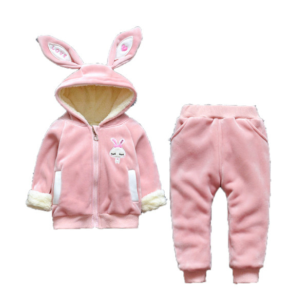 Gyerek plüss szett lányoknak 3D füles rózsaszín színben