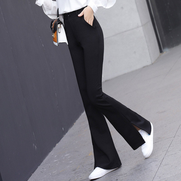 Fekete női nadrág magas derekú Charleston típusúval