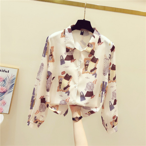 Női ing színes rátéttel és klasszikus gallérral