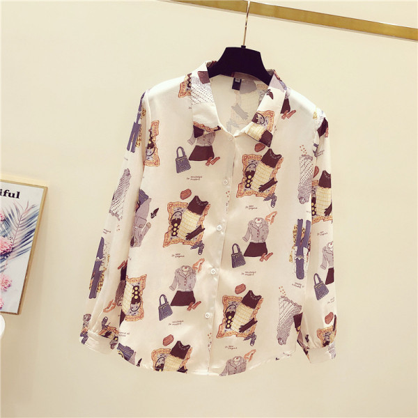 Női ing színes rátéttel és klasszikus gallérral