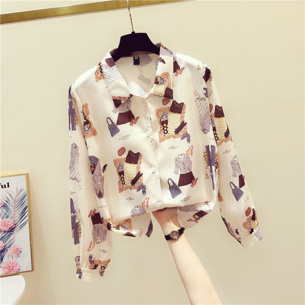 Női ing színes rátéttel és klasszikus gallérral