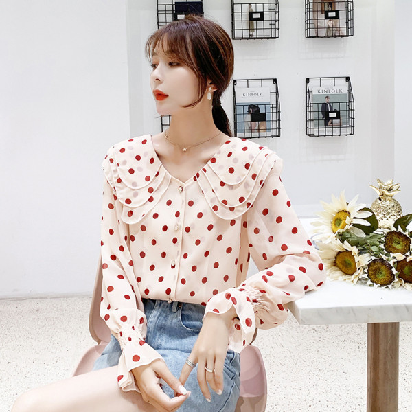 Vabaaja naiste kevadsärk pikkade varrukatega šifoonist