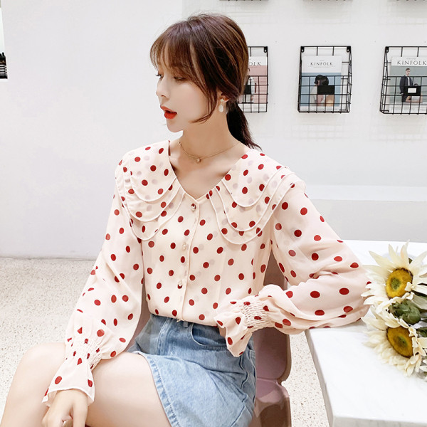 Vabaaja naiste kevadsärk pikkade varrukatega šifoonist