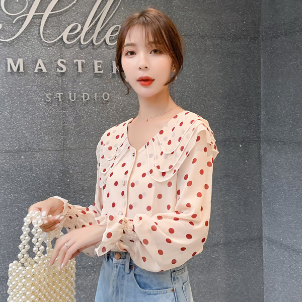 Vabaaja naiste kevadsärk pikkade varrukatega šifoonist