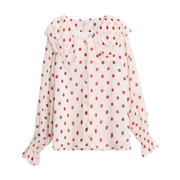 Vabaaja naiste kevadsärk pikkade varrukatega šifoonist