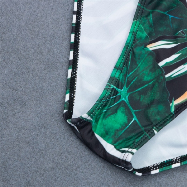 Ženski dvodijelni kupaći kostim s cvjetnim uzorkom i vezicama na gornjem dijelu