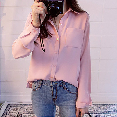 Női alkalmi ing klasszikus modell zsebbel