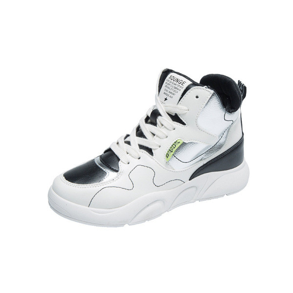 Női alkalmi bőr tornacipő boka magassággal