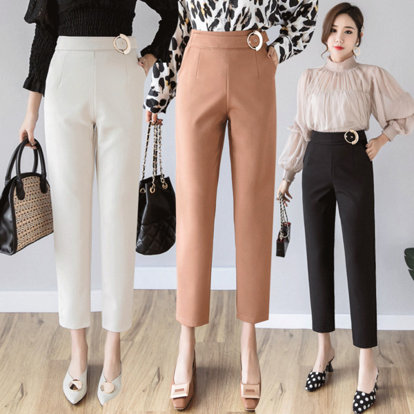 Moodsad naistepüksid vöö ja kõrge vöökohaga