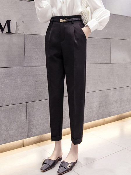 Ikdienas sieviešu bikses ar augstu vidukli 7/9