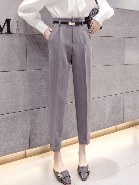 Ikdienas sieviešu bikses ar augstu vidukli 7/9