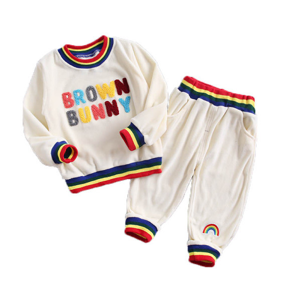 Gyermek bársony készlet felirattal lányoknak és fiúknak