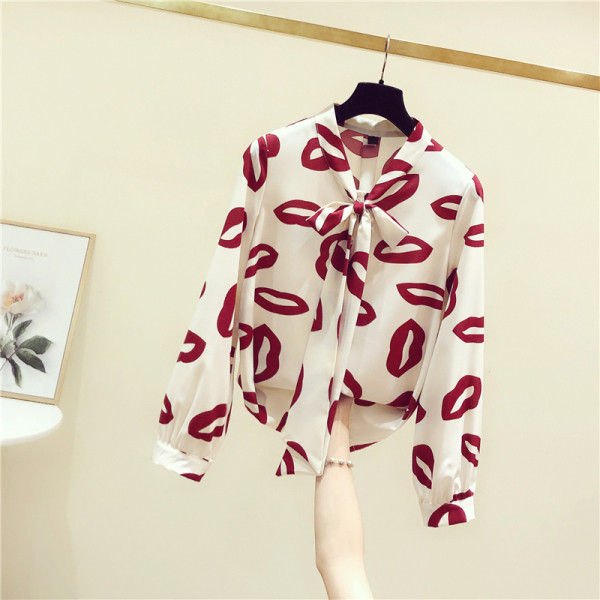 Stílusos női ing színes csók rátéttel