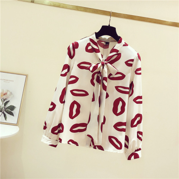 Stílusos női ing színes csók rátéttel