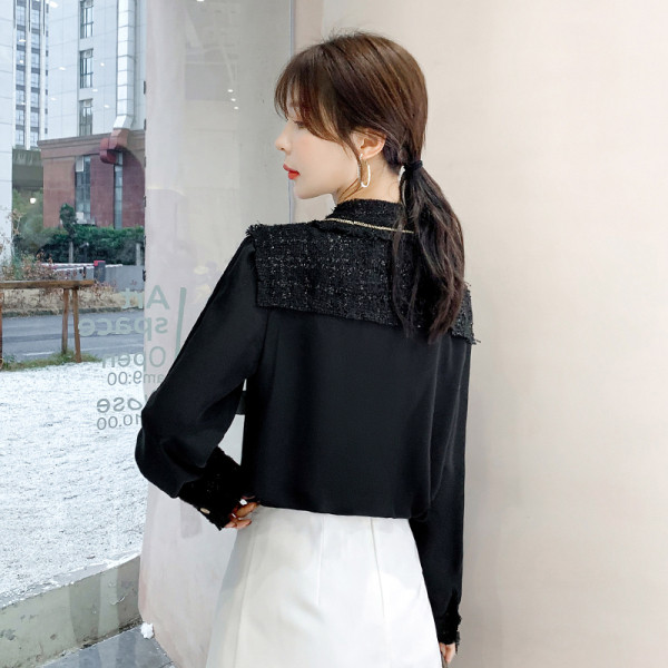 Alkalmi női ing csipkével és zsebekkel