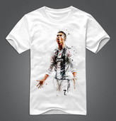 Balts vīriešu T-krekls ar īsām piedurknēm un aplikāciju