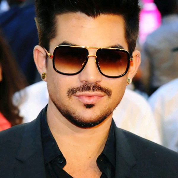 Moderne muške sunčane naočale kvadratnog oblika i metalnog okvira