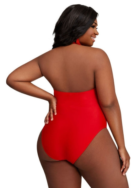 Didelio dydžio pilnas maudymosi kostiumėlis su petnešėlėmis