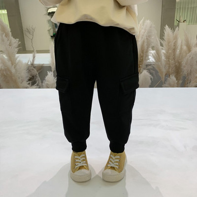 Ikdienas bērnu bikses ar kabatām un elastīgu jostasvietu