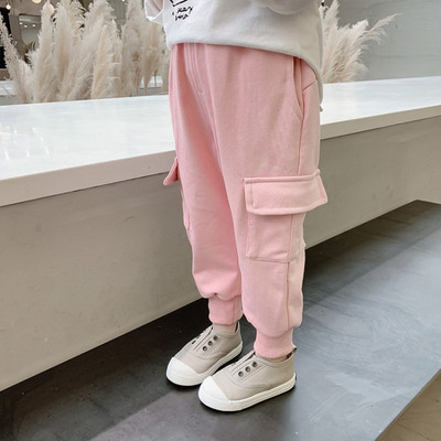 Ikdienas bērnu bikses ar kabatām un elastīgu jostasvietu