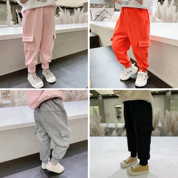 Ikdienas bērnu bikses ar kabatām un elastīgu jostasvietu