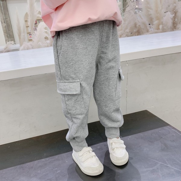 Ikdienas bērnu bikses ar kabatām un elastīgu jostasvietu