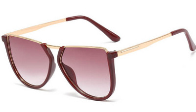 Modern női napszemüveg kerek formával, vékony kerettel