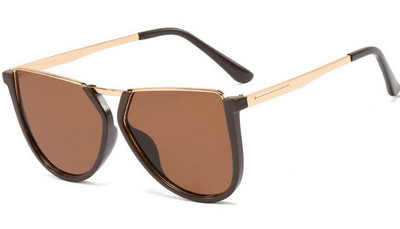 Modern női napszemüveg kerek formával, vékony kerettel