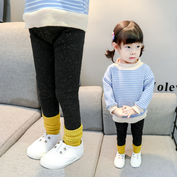 Jambiere strălucitoare pentru copii de zi cu zi pentru fete