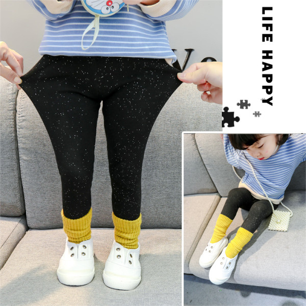 Jambiere strălucitoare pentru copii de zi cu zi pentru fete