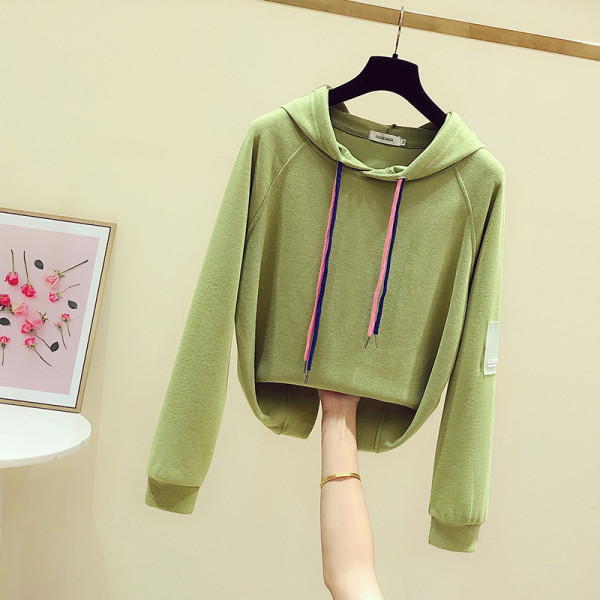 Női alkalmi őszi-téli blúz kapucni és nyakkendő