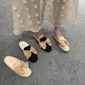 Eco velúrból készült hétköznapi papucs szalaggal