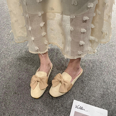 Eco velúrból készült hétköznapi papucs szalaggal