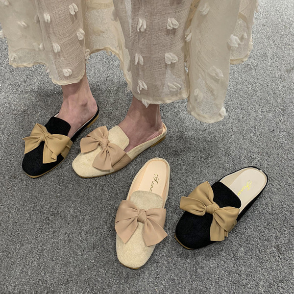 Eco velúrból készült hétköznapi papucs szalaggal