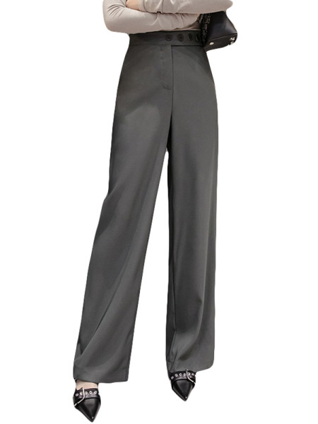 Moderna sieviešu plata modeļa bikses ar pogām