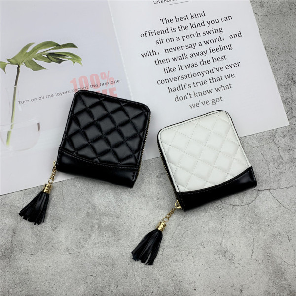 Väike nahast naiste rahakott luku ja tutiga