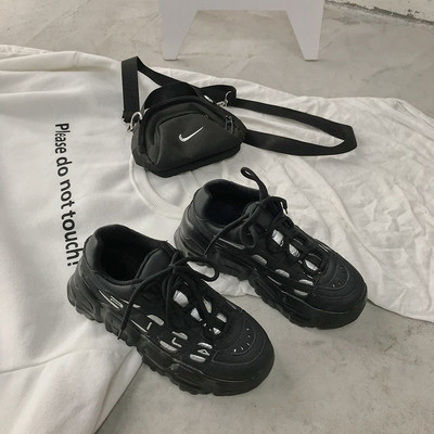 Νέο μοντέλο γυναικεία αθλητικά παπούτσια με κορδόνια και ψηλή σόλα