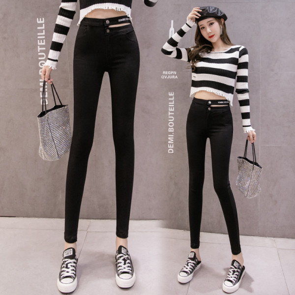 Modes sieviešu bikses Slaids modelis ar augstu vidukli