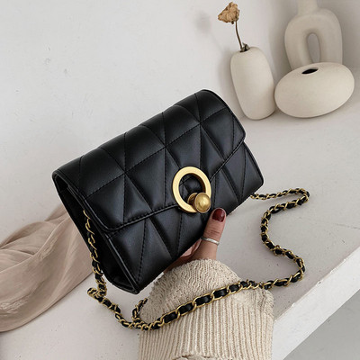 Μοντέρνα έκο δερμάτινη τσάντα  με μεταλλική στερέωση