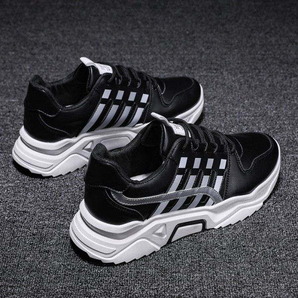 Vīriešu mākslīgās ādas kedas ar krāsainiem elementiem un raupju zoli