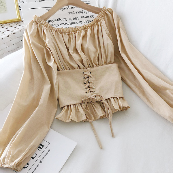 Moderns sieviešu krekls ar korseti