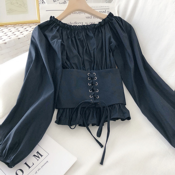 Moderns sieviešu krekls ar korseti