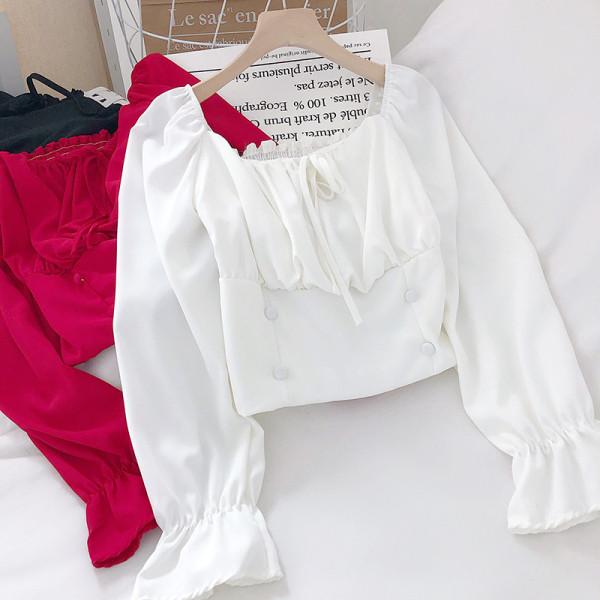 Moderna ženska košulja s dugim rukavima i gumbima