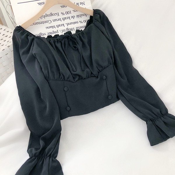 Moderna ženska košulja s dugim rukavima i gumbima