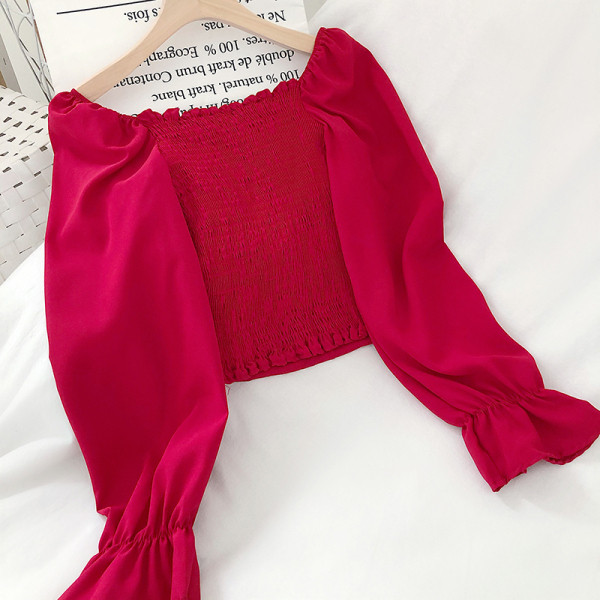 Moderna ženska košulja s dugim rukavima i gumbima