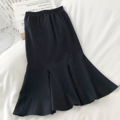 Retro női szabású szoknya elasztikus magas derékkal