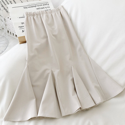 Retro női szabású szoknya elasztikus magas derékkal