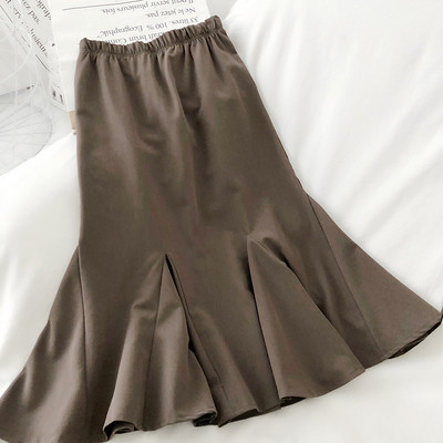 Retro női szabású szoknya elasztikus magas derékkal