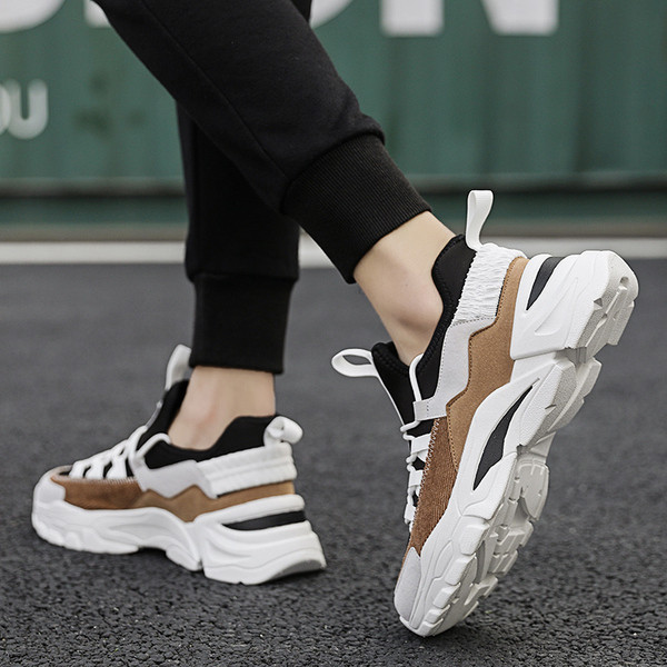 Ziemas vīriešu kedas ar raupju zoli un šņorēm